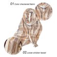thumbnail image 4 of Bufanda infinita a cuadros para mujer para invierno, tacto de cachemira, cálida y acogedora para el invierno, bufanda a cuadros con ondas, turbante cálido para hombres, 4 of 5