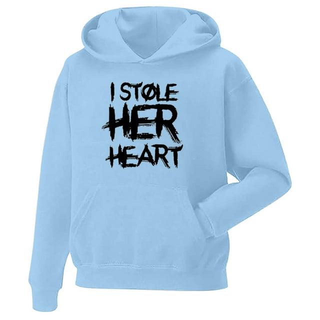 Festive Valentine's Couples Matching Hoodie Set Cozy Pullover Sweatshirt Holiday Outfit for Him