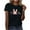 #036-Black, variant on Xuyuer Easter Bunny Shirt for Women Cute Rabbit Graphic T Shirt Funny Short Sleeve Happy Easter Tee Tops Women's Round Neck Short Sleeve Easter Casual T-shirt