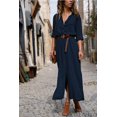 thumbnail image 4 of ITFABS Femmes Chemise à Boutons Robes, Manches Longues Revers Côté Fendue Boho Robe, 4 of 8