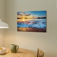 thumbnail image 5 of Coastal Wall Art Canvas Picture: Modern Beach Sunset Landscape Print Decor Horizontal Ocean Scene Sea Painting Seascape Seaside Seashore Artwork for Living Room Bedroom Home, 5 of 6