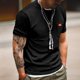 thumbnail image 4 of Camiseta de Cuello Redondo de Manga Corta de Color Sólido, de Tamaño Más Casual de los Hombres en Algodón Suave para el Uso Diario, Camiseta Transpirable Clásica, 4 of 9