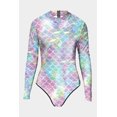 thumbnail image 6 of Charmo Women's One Piece Rashguard Zip Front Swimsuit Surfing Shirt Sun Protection, 6 of 6