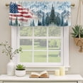 thumbnail image 2 of 4th of July Curtain Valances for Windows, Kitchen Valance Window Treatments Panel 2 Pack, American Flag Independence Day Forest Rod Pocket Short Curtains for Bathroom Bedroom 60 x 18 Inch, 2 of 8