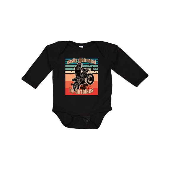 Inktastic Dirt Biking off Road Motocross Boys or Girls Long Sleeve Baby Bodysuit