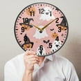 thumbnail image 6 of Yayeee Wall Clock Battery Operated 9.5" Silent Non-Ticking for Living Room, Pastel Pink Halloween, 6 of 8