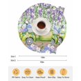 thumbnail image 6 of 15 Inch Round Placemats Set of 4, Blue Purple Floral Non Slip Heat Insulation PP Table Mats, Spring Hydrangea Flower Truck Green Plaid Washable Place Mats for Kitchen Dining Party Table Decor, 6 of 7