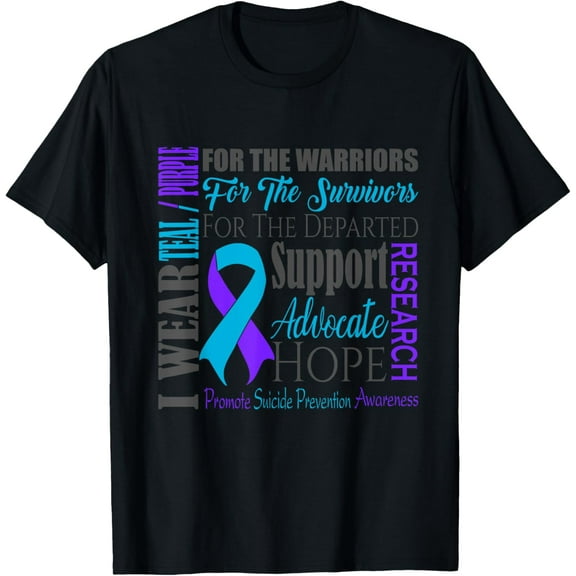 t-shirt Suicide Prevention Awareness T-Shirt mens,black,women,funny,journey,Crew Neck, Short Sleeve,custom clothing patterns.gift