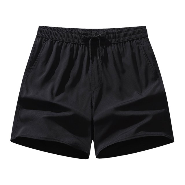 TSADFHJI Men Swim Trunks with Liner Mens Swimsuit Mesh Lined with Beach Shorts and Pockets S Black