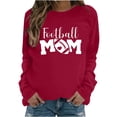 thumbnail image 1 of Pisexur Chandails en Molleton pour Femmes Imprimé Graphique Lettre Chandails en Molleton de Football pour Femmes Chandails en Molleton d'Automne Décontractés Col Rond Chandails en Molleton Manches Longues pour Femmes Blouses Coupe Ample Pull Tops, 1 of 2