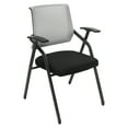 thumbnail image 6 of Stackable Chairs with Arm, Folding Chair Mesh Guest Nesting Stacking for Office School Classroom, 6 of 10