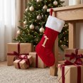 thumbnail image 5 of Unique Bargains Double Layer Modern Cozy Reindeer Christmas Stocking Letter I 18", 5 of 5