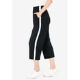 thumbnail image 3 of Woman Within Plus Size Side-Stripe Cotton French Terry Capri, 3 of 4