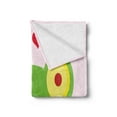 thumbnail image 2 of Frogs Soft Flannel Fleece Throw Blanket, Animal in Love Smiling Face and Hearts, Cozy Plush for Indoor and Outdoor Use, 50" x 70", Baby Pink Green, by Ambesonne, 2 of 5