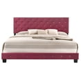 thumbnail image 3 of Glory Furniture Suffolk Velvet Upholstered King Bed in Cherry, 3 of 5