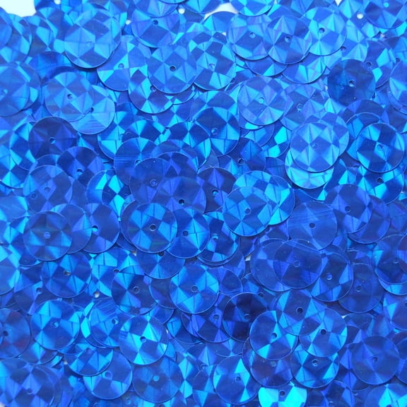 Royal Blue Sequins 10mm Prism Multi Reflective Metallic Made in USA