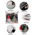 thumbnail image 5 of Christmas Decorative Throw Pillow Covers 20x20 Inch Set of 2 Red Gnome Pillow Cases for Couch, Black Christmas Balls Tree Cushion Case for Living Room Bedroom Bed Car Chair, 5 of 8