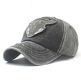 thumbnail image 1 of Up To $10 Baseball Caps Green Embroidered Applique Unisex Adjustable Distressed Denim Hats Baseball Cap Topee, 1 of 2