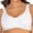 White, variant on Bras for Women,Supportive Front Closure Bra Adjustable Wide Strap Comfort Fit Full Coverage Thin Design,Sports Bras for Women,White,L