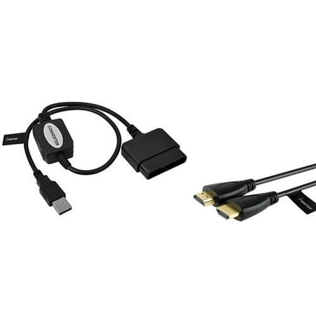 Duravit Console Support - Insten USB PS2 Game Controller Converter Adapter + high speed gold plate HDMI Cable support 4K 2160p 30 Hz For Sony PS3
