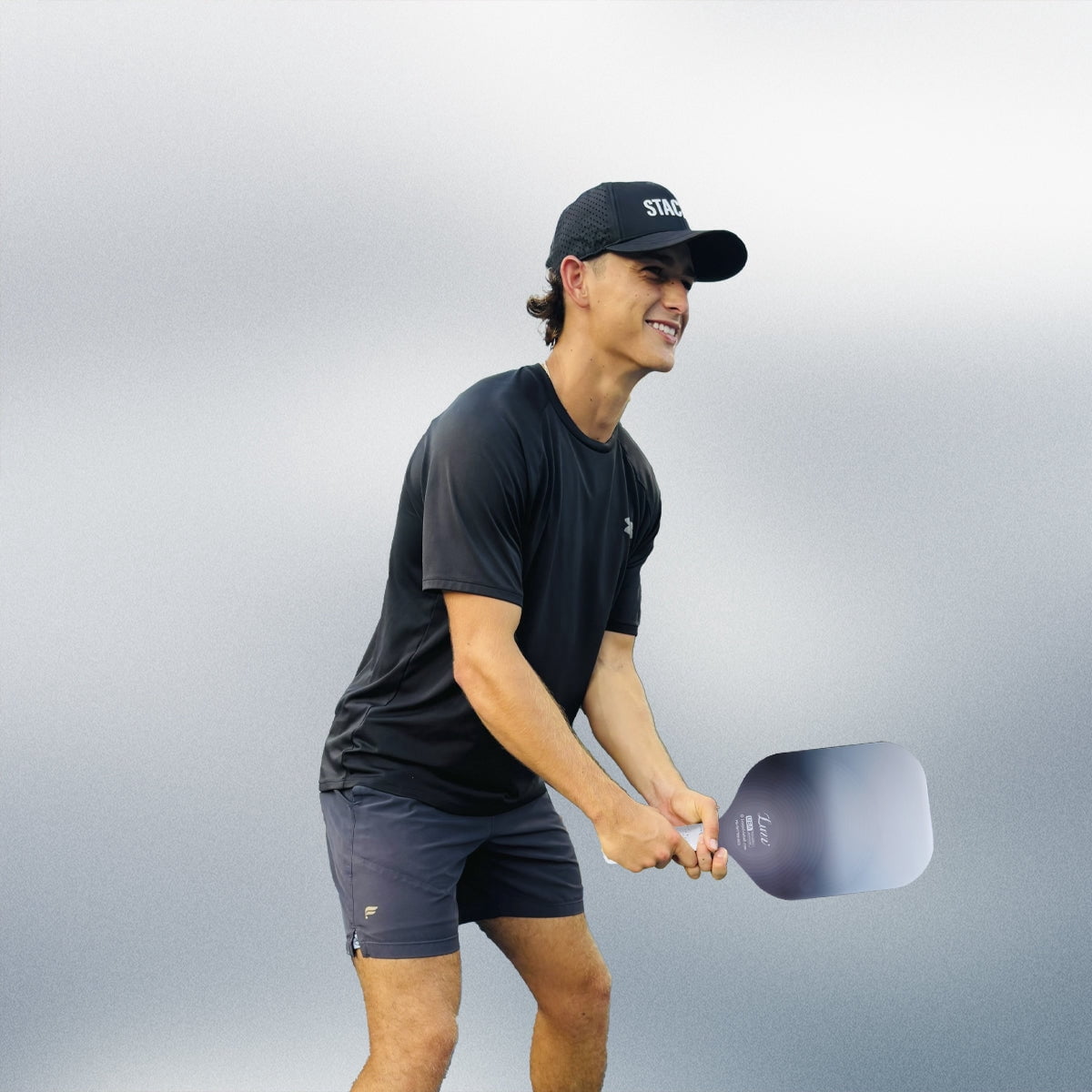 Luzz Pickleball Paddle Carbon Fiber Frameless T700 Raw Thermoformed Intermediate Advanced Racket(14mm) Fog