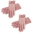 thumbnail image 1 of 2 pares de guantes cálidos acolchados y gruesos para mujer, resistentes al viento y al frío, con pantalla táctil, para exteriores, de terciopelo, para invierno, 691, 1 of 5