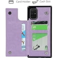 thumbnail image 2 of Galaxy A71 Wallet Case with RFID Blocking Card Holder,Premium PU Leather Double Magnetic Buttons Stand Flip Wrist Lanyard Strap Back Cover Case for Samsung Galaxy A71 6.7 Inch,Purple, 2 of 17