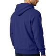 thumbnail image 5 of TQWQT Mens Solid Pullover Hoodie Drawstring Hooded Sweatshirt with Kangaroo Pocket Drop Shoulder Loose Long Sleeve Casual Tops Fall Clothes Navy S, 5 of 8