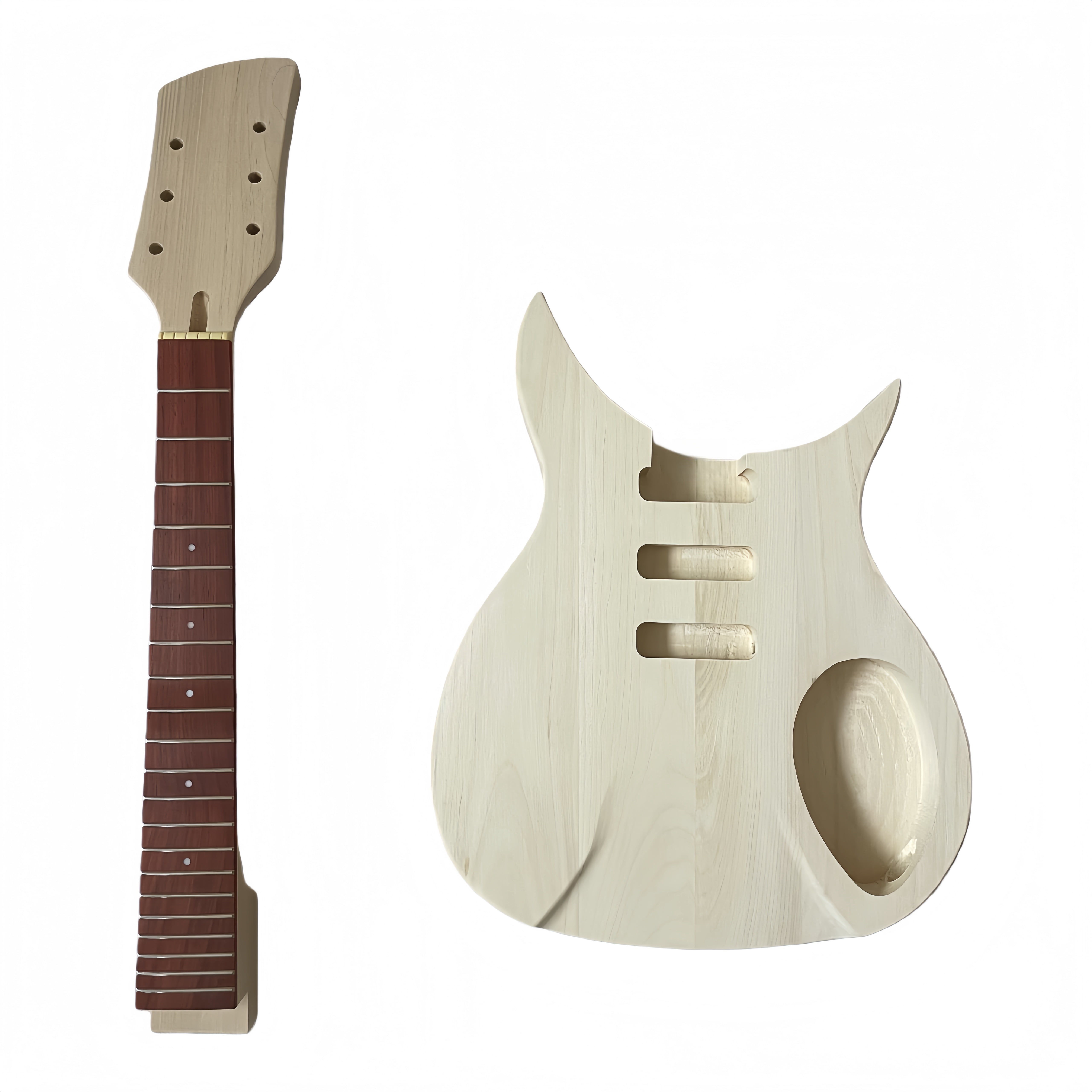 DIY Electric Guitar Kit 325 Style Basswood Body Maple Neck Rosewood Fingerboard