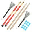 thumbnail image 2 of Drum Brush,Drumstick Kit Rute Brush Drumstick Kit Musical Instrument Playing Tool Performance Driven, 2 of 14
