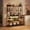 Brown, variant on Vividwood Large Bakers Rack with LED Lights & Power Outlet, 55" Wide Microwave Stand with Storage Shelves, 6-Tier Kitchen Racks and Shelves