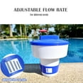thumbnail image 4 of Graflsoa Automatic Pool Chlorine Dispenser with Adjustable Flow Rate, Floating Chemical Dispenser for Pools, Spas, and Water Parks, 5.3 Inch, Blue & White, 4 of 7