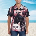 thumbnail image 4 of Lsque Cute Kittens Group Portrait pattern Hawaiian Shirt for Men, Unisex Summer Beach Casual Short Sleeve Button Down Shirts-Small, 4 of 9