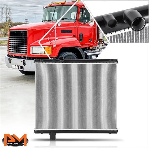 PM PERFORMOTOR for 87-08 Mack RB/DM/CV/CH/RD/CS200P Mid-Liner 2-Row Aluminum Cooling Radiator