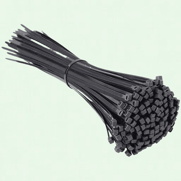 Pack of 100 Black Nylon Cable Ties 100mm x 2.5mm, UV Resistant, 70N Tensile Strength