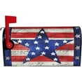 thumbnail image 2 of Vintage Patriotic Star America Flag Mailbox Cover Magnetic Custom Decor Colorful Painting Wraps Post Letter Box for Outside Garden Yard Home Standard Mailbox 25.5x21 in, 2 of 7