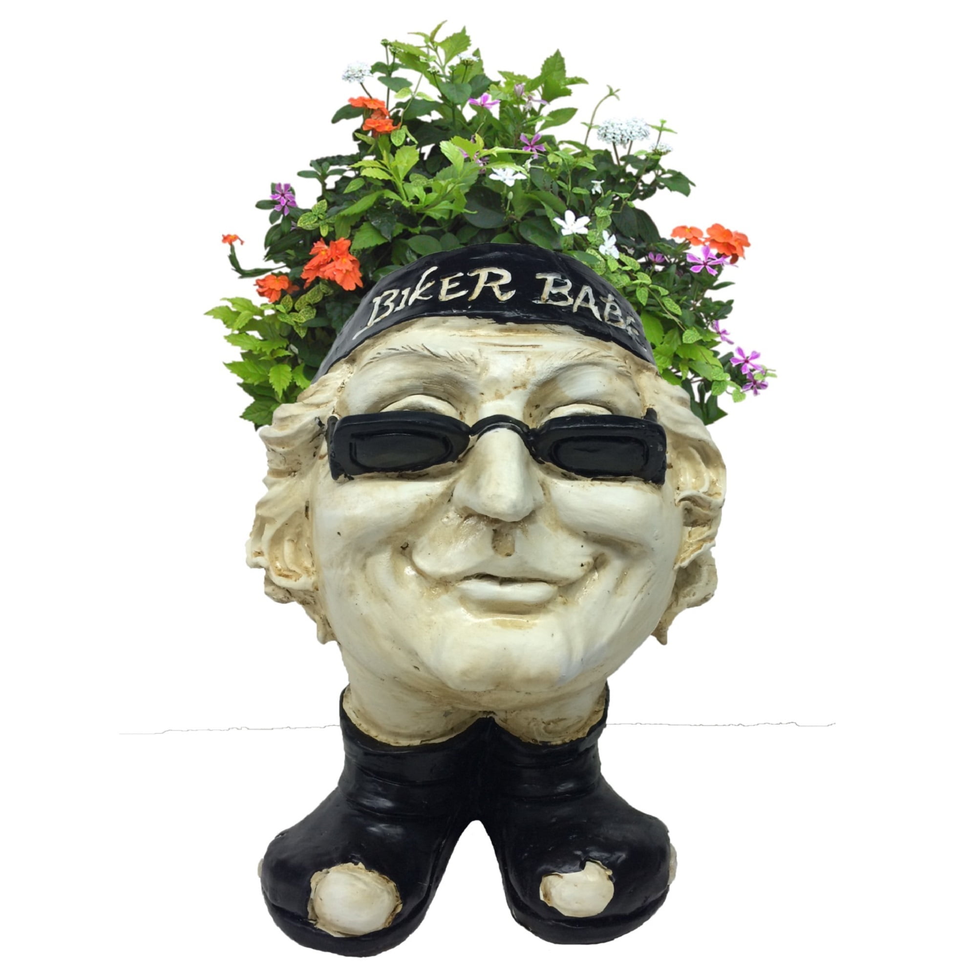 Homestyles Muggly Biker "Babe" Antique White Accent 12" Face Planter Garden... by GSI Homestyles