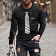 thumbnail image 1 of Blusas y camisas de manga larga y cuello redondo, camisetas casuales de moda para hombre, camisetas deportivas con estampado navideño, camisetas de manga larga, blusas de manga larga y cuello redondo,, 1 of 4