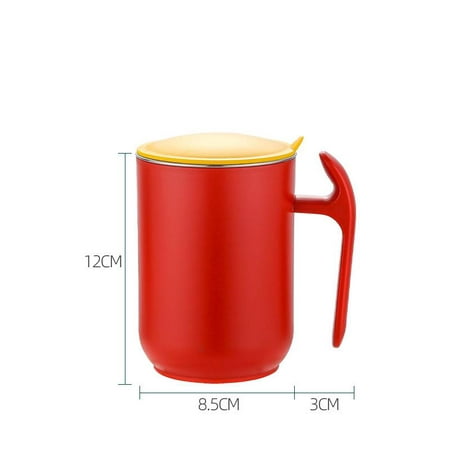 

304 Stainless Steel Coffee Milk Cup With Lid 500ml Mug Large-capacity Removable Washing Simple Office Insulated Water Cup Hot