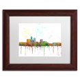 thumbnail image 2 of Trademark Fine Art "Des Moines Iowa Skyline Mclr-1" Canvas Art by Marlene Watson, White Matte, Wood Frame, 2 of 4
