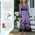thumbnail image 6 of DISNIMO Purple Halloween Bat Girls Dresses Long Sleeve Girls Dresses Size 9-10 Dresses For Kids 2024 Casual Fall Frock for Kids Swing Dress Long Sleeve Midi Sun Dress with Side Pockets, 6 of 7