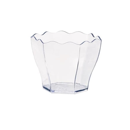 Deva Flower Shaped Transparent Cup - 2 Dia. x 1.75 in.