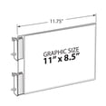 thumbnail image 2 of Two-Sided Acrylic Sign Holder with Pegboard Grippers 11"W x 8.5"H, 10-Pack, 2 of 4
