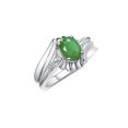 thumbnail image 3 of RYLOS Rings for Women 14K White Gold Swirl Z Ring 7X5MM Oval Gemstone &  Diamond Rings May Emerald Jewelry Size 10, 3 of 7