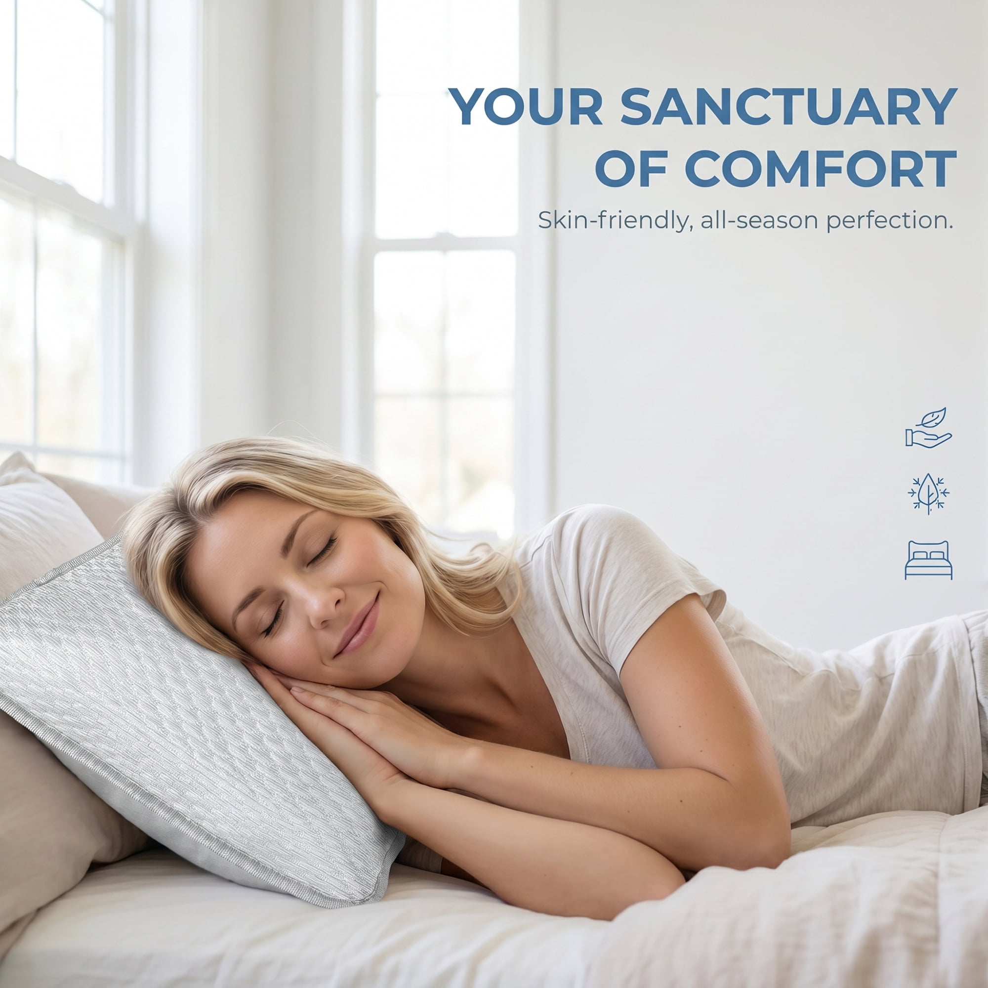 Unique Bargains Hypoallergenic Polyester Quilted Standard-size Pillow Protector Grey B