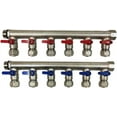 thumbnail image 4 of DMNI 3/4" Port Ball Valve Brass Pex Manifold - 6 Loops - With Brackets - for 1/2" Pex Tubing, 4 of 9