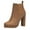 Brown, variant on Womens Work Boots Comfortable Women's Boots Fashion Lug Sole Heel Ankle Boots Strap shoes (Black,8)