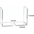 thumbnail image 3 of Tekola 4 Pieces Bookends,Clear Acrylic Bookends for Shelves,Heavy Duty Book Ends and Desktop Organizer,Book Stopper for Books/Movies/CDs,7.3x4.8x4.8 inch, 3 of 5
