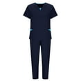 thumbnail image 3 of Scrubs 2 Piece Set for Women - Modern V-Neck Top & Jogger Pants Medical Nursing Uniforms Womens Scrub Matching Sets, 3 of 4
