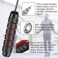 thumbnail image 2 of Red Skipping Rope Tangle-Free with Ball Bearings Jump Rope Adjustable and Memory Foam Handle Skipping Rope Ideal for Aerobic Exercise Fat Loss Workout, 2 of 5